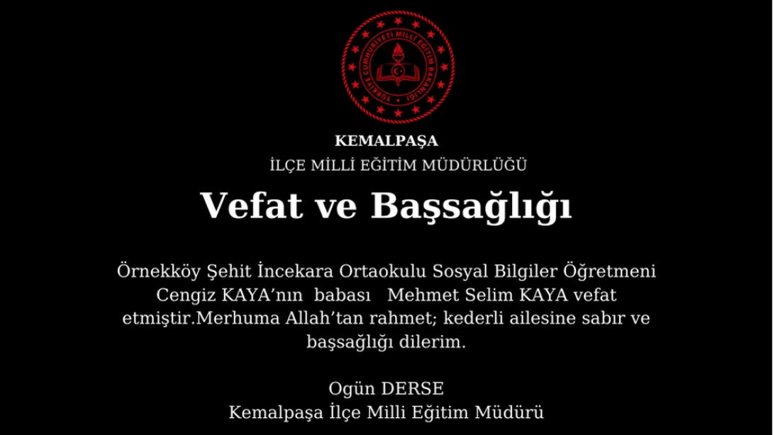 Vefat ve Başsağlığı